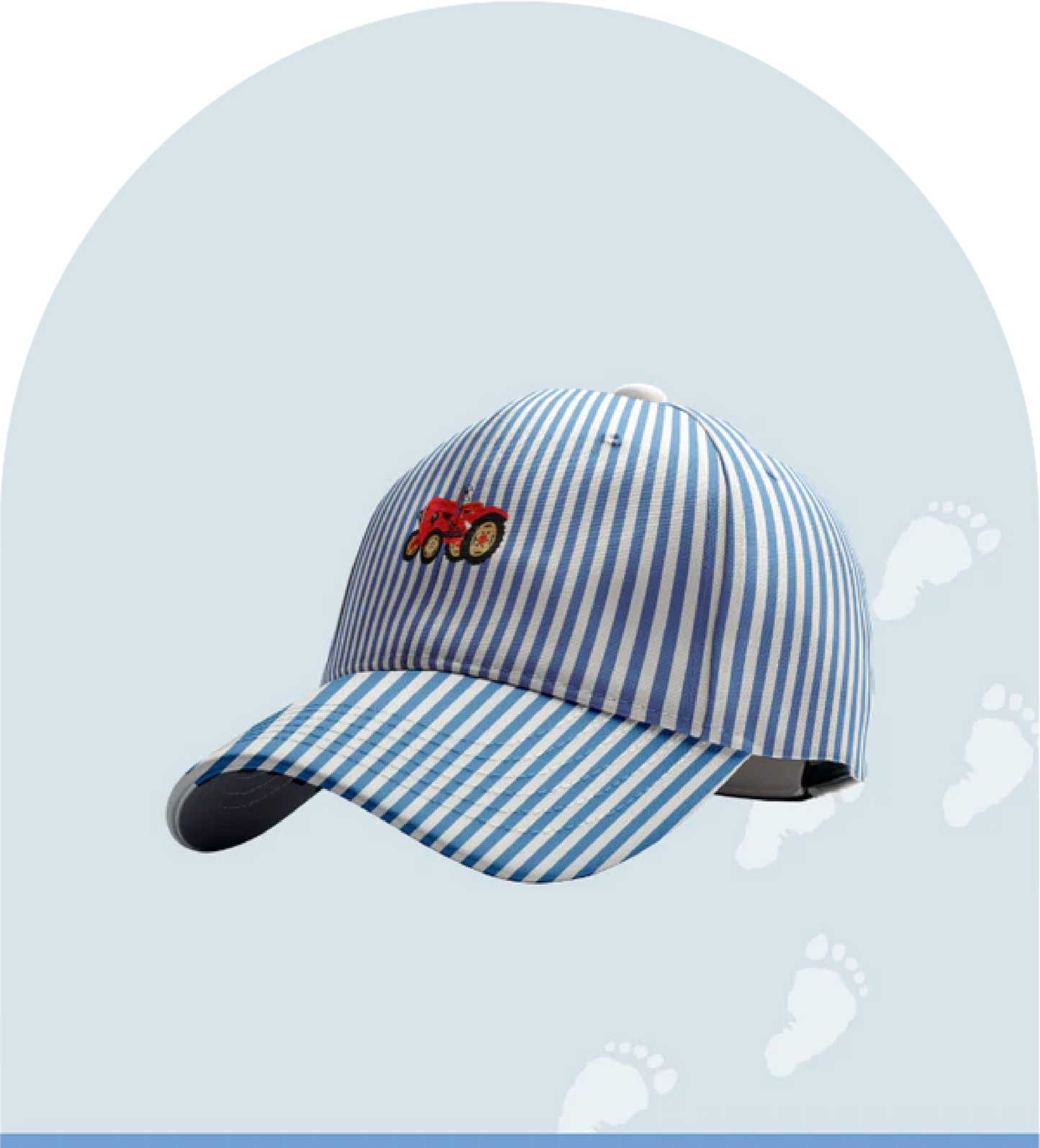 Arthur the Tractor Adjustable Cap Blue Stripe