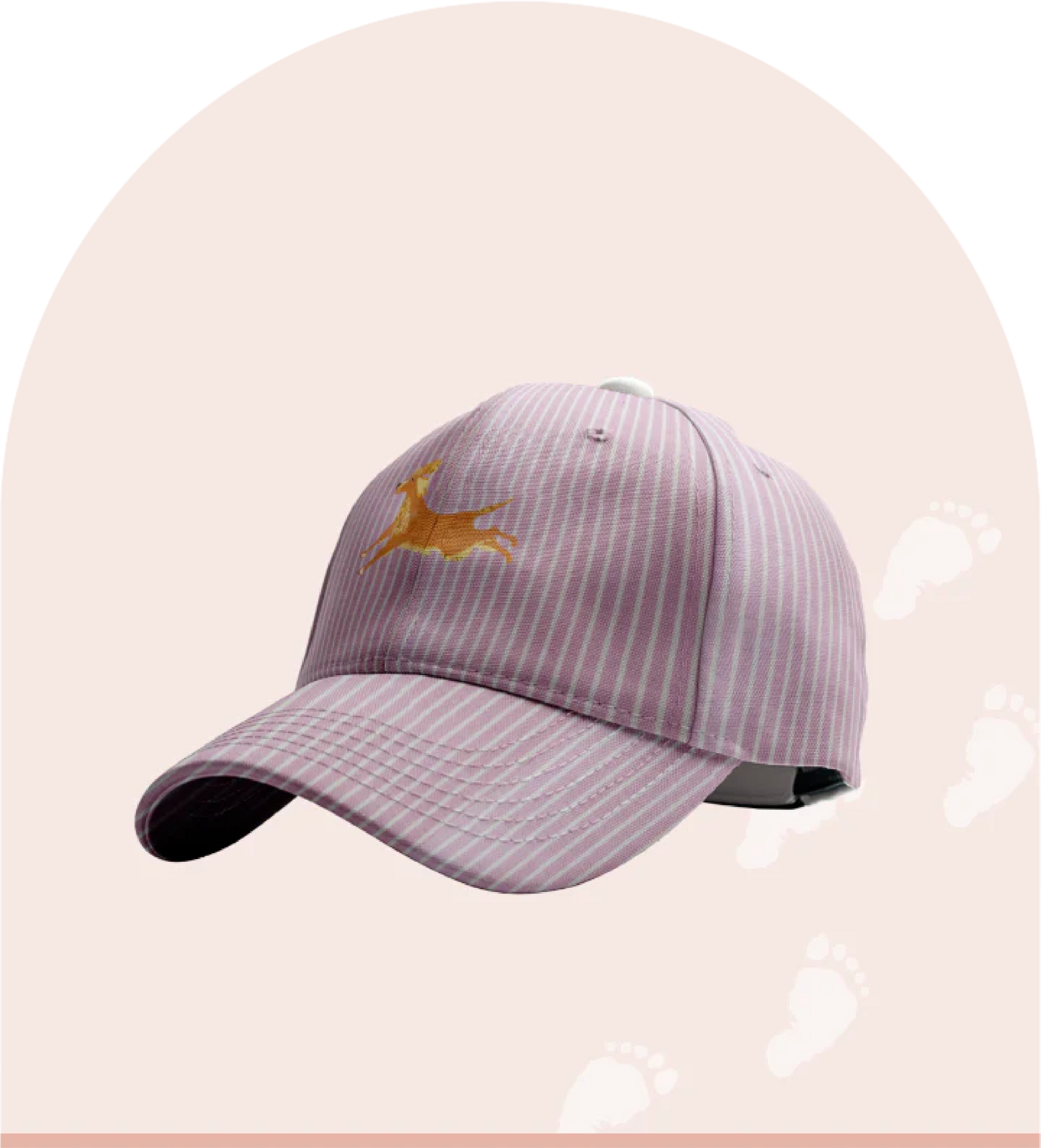 Daphne the Dog Adjustable Cap Pink Stripe