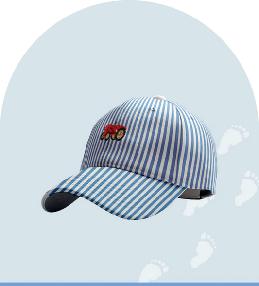 Arthur the Tractor Cap Blue Stripe